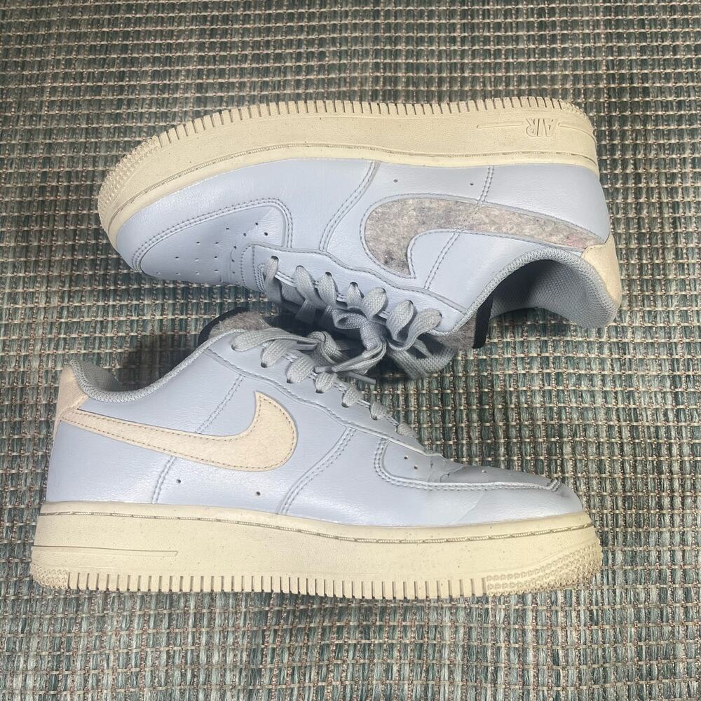 Nike Air Force 1 Recycled Wool Pack - Light Armory Blue 2021 - DA6682-400 Sz 6